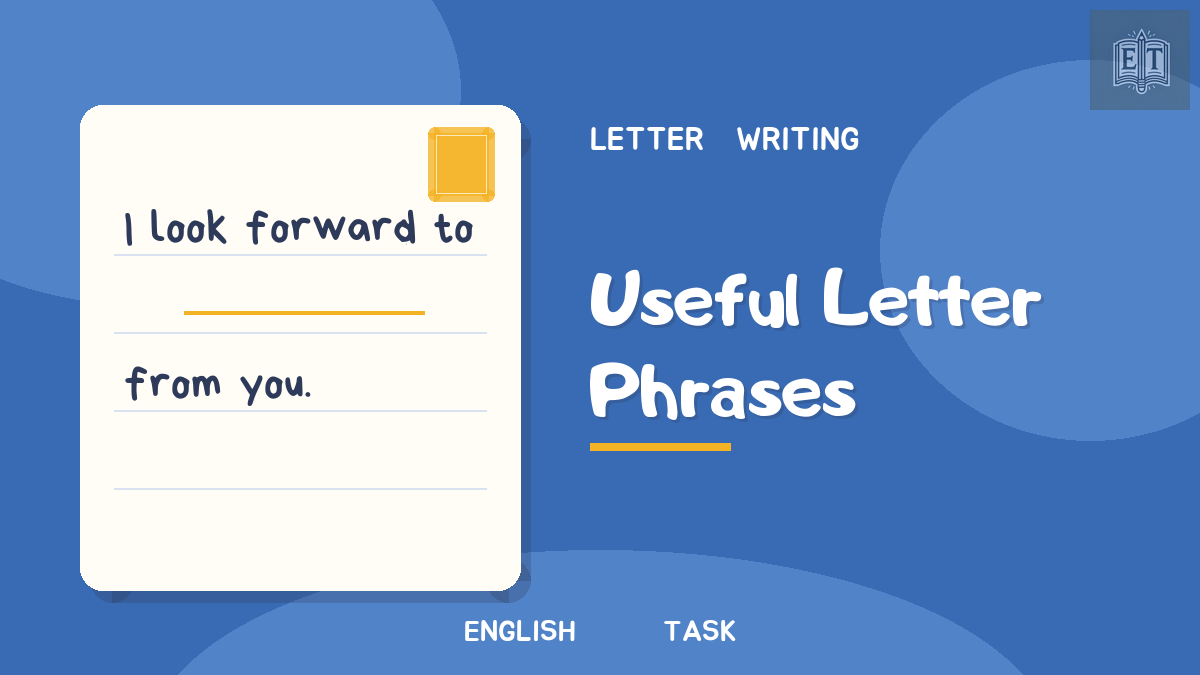 Useful phrases: complete the letter