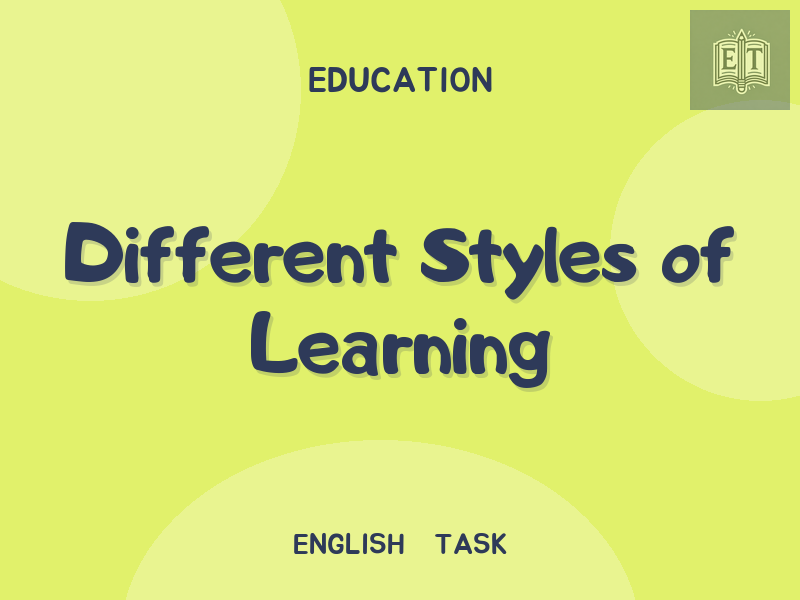 Different Styles of Learning
