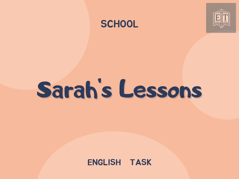 Sarah’s Lessons