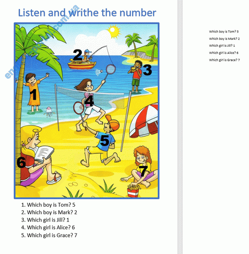 Download Listening Starters unit 1 task 1 Worksheet