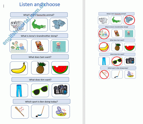 Download Listening Starters unit 1 task 3 Worksheet