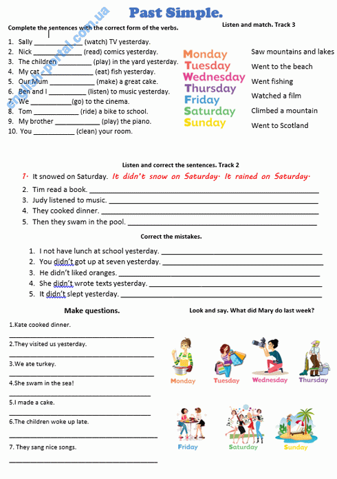 Download Past Simple Worksheet .docx