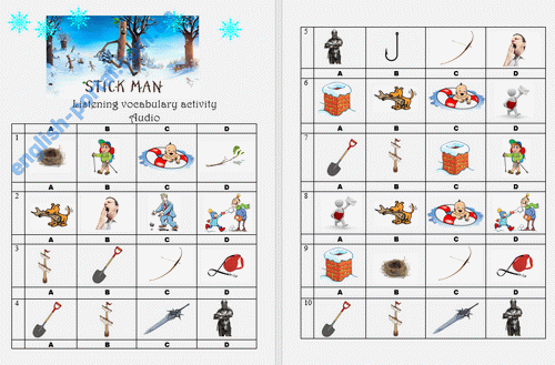 Download StickMan Worksheet Vocabulary