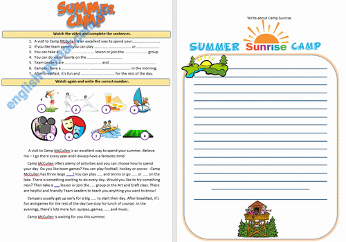 Download Summer Camp Worksheet .docx