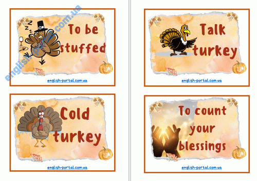 Download Thanksgiving Idioms and Phrases Flashcards