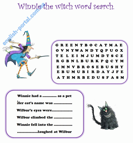 Download Winnie the Witch Word Search