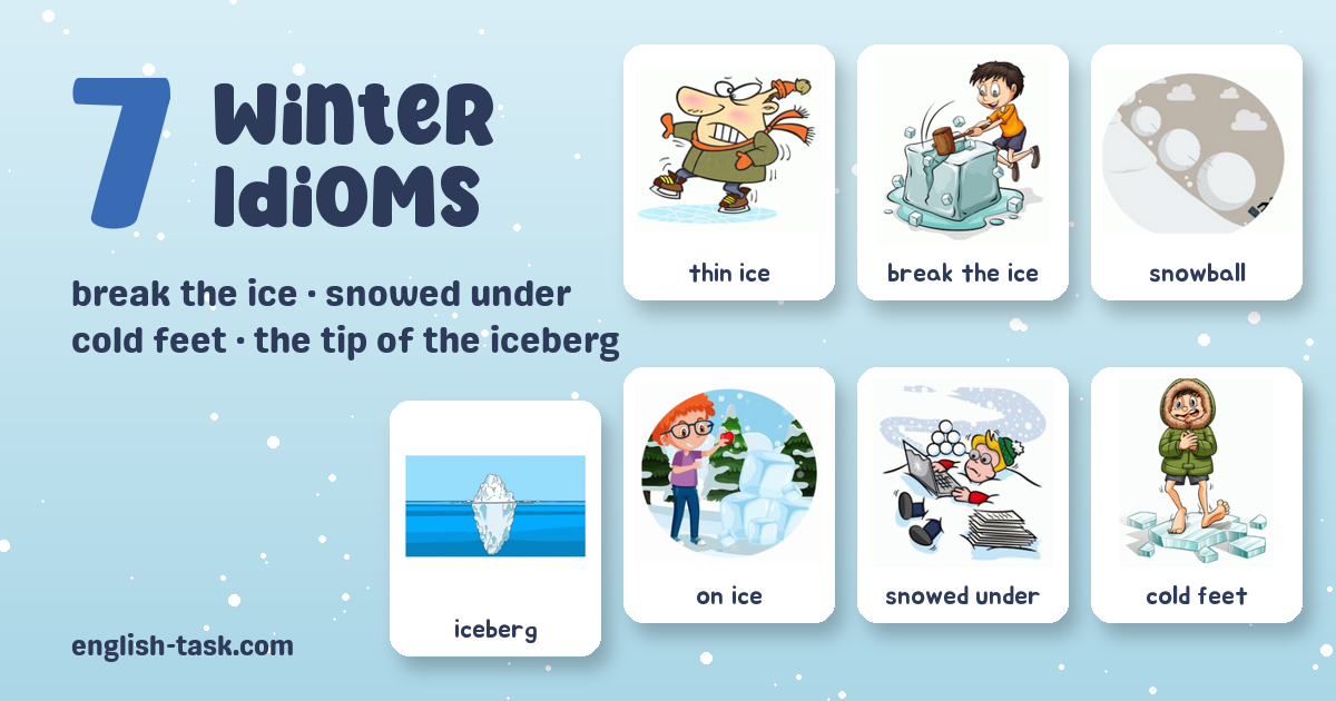 7 Winter Idioms with Meanings: Break the Ice and More