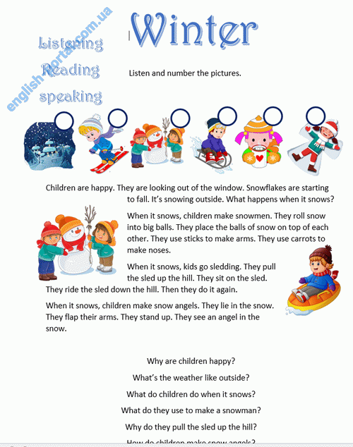 Download Winter Worksheet #2