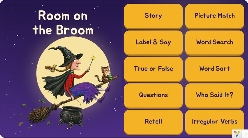 Room on the Broom book companion – the activity menu