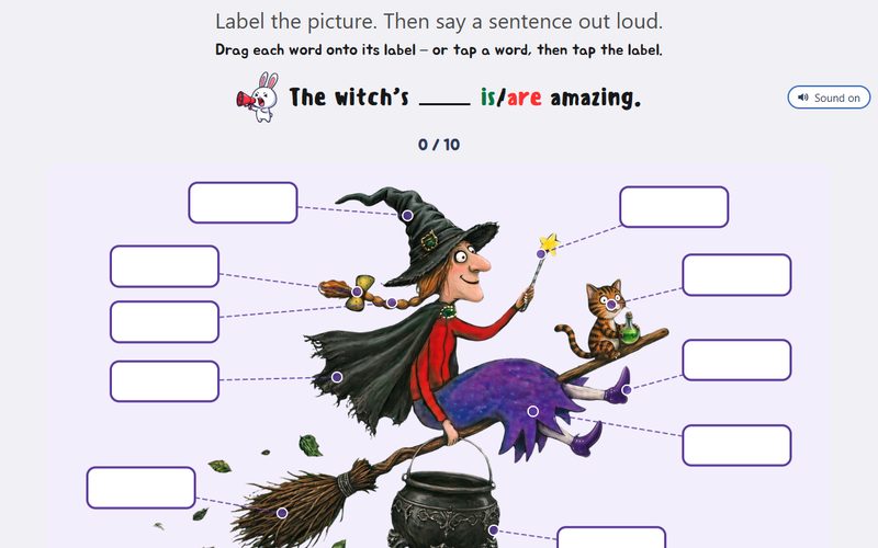 Label and Say – screenshot of the game