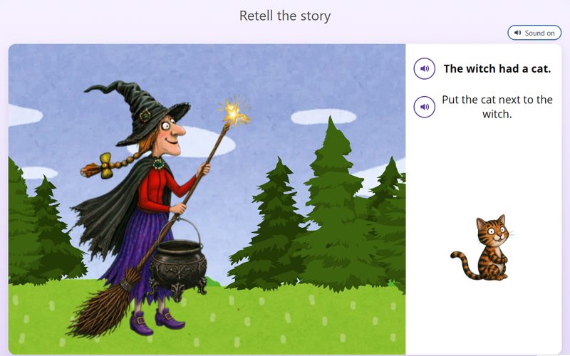 Interactive Retell – screenshot of the game