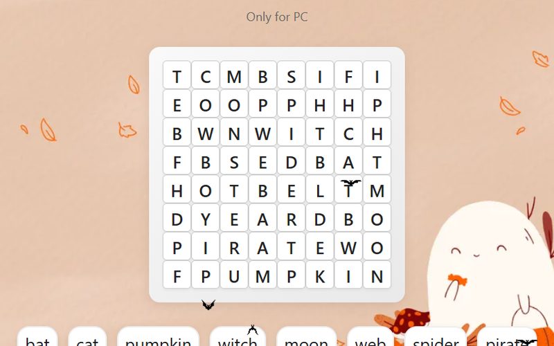 Word Search – screenshot of the game