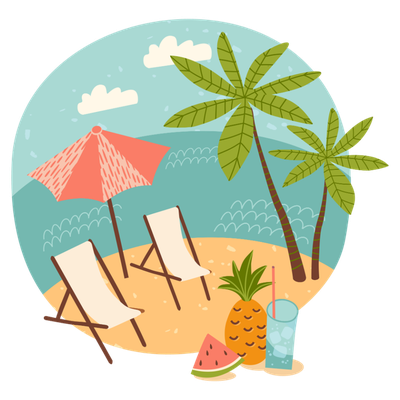 on holiday