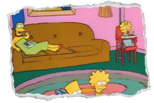 staring at the TV screen