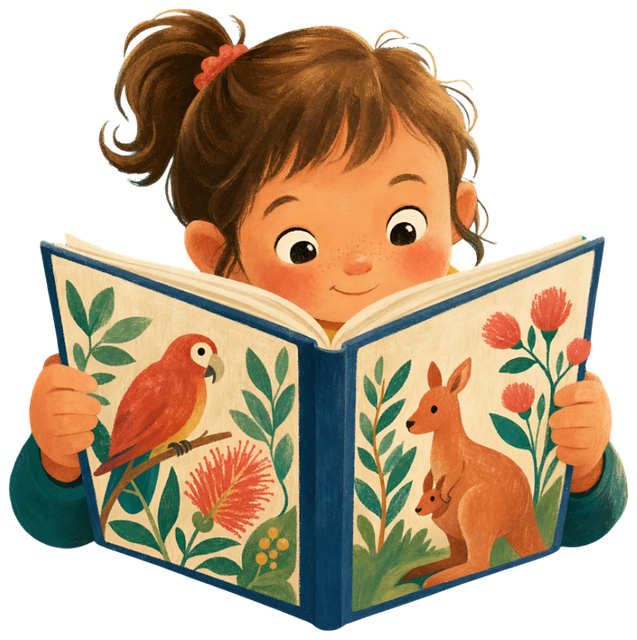 A girl reading a book