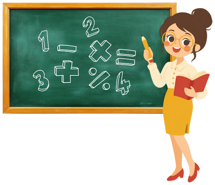 A teacher at the board