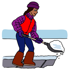 winter activity shovelling snow